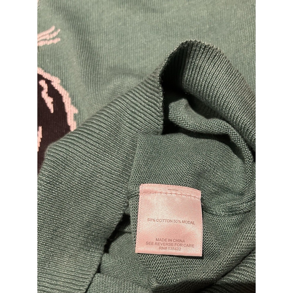 Modcloth Green‎ Cat Knit Sweater Top Size Small Cat Themed Clothing Green - Picture 5 of 7